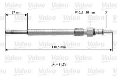  345121 VALEO Свеча накаливания