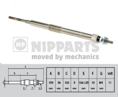  J5712019 NIPPARTS Свеча накаливания