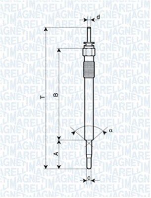  062900086304 MAGNETI MARELLI Свеча накаливания