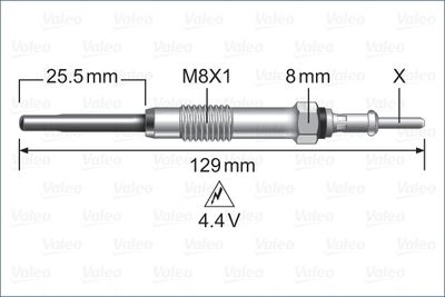  345240 VALEO Свеча накаливания