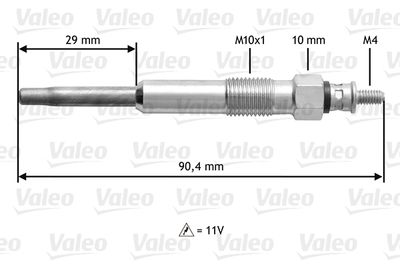  345102 VALEO Свеча накаливания