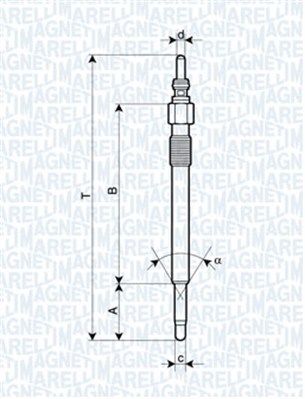  062900050304 MAGNETI MARELLI Свеча накаливания