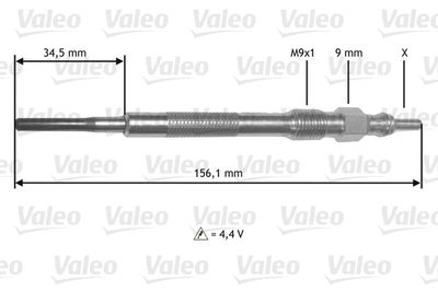  345219 VALEO Свеча накаливания