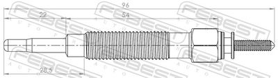  02642-002 FEBEST Свеча накаливания