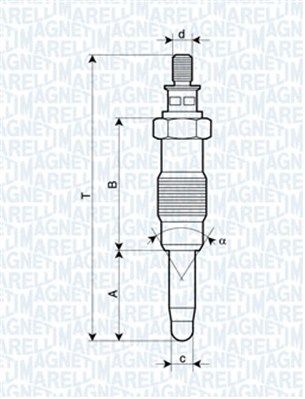  062583003304 MAGNETI MARELLI Свеча накаливания