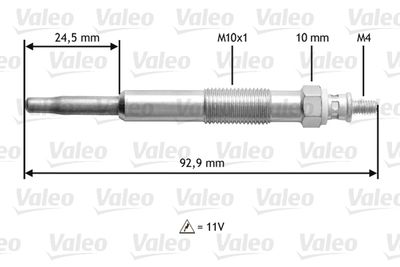  345106 VALEO Свеча накаливания