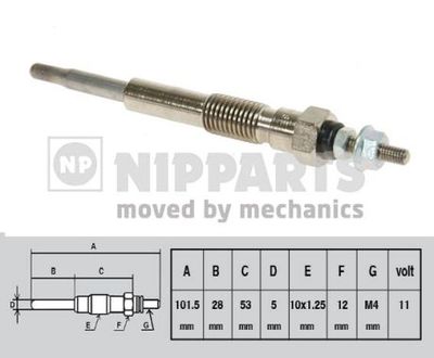  J5712021 NIPPARTS Свеча накаливания