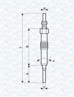  062900089304 MAGNETI MARELLI Свеча накаливания