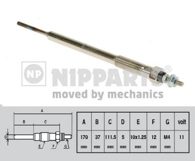  J5712015 NIPPARTS Свеча накаливания