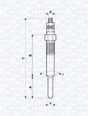  062583101304 MAGNETI MARELLI Свеча накаливания