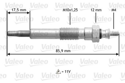  345117 VALEO Свеча накаливания