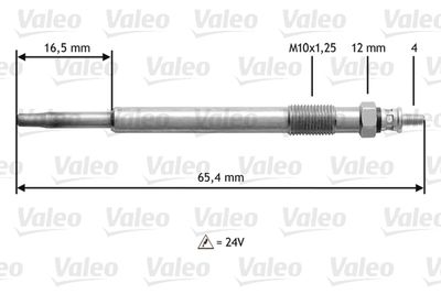  345169 VALEO Свеча накаливания