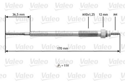  345154 VALEO Свеча накаливания