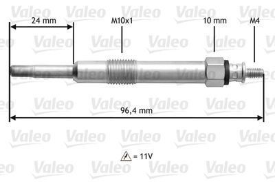  345150 VALEO Свеча накаливания