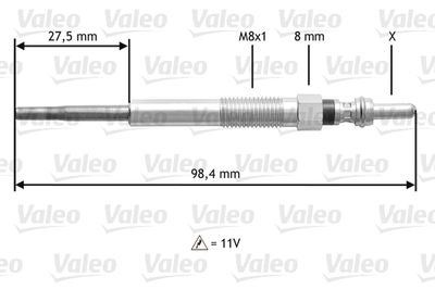  345175 VALEO Свеча накаливания