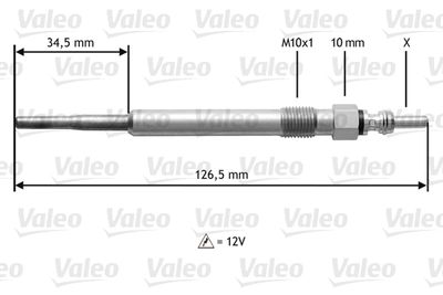  345122 VALEO Свеча накаливания