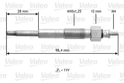  345155 VALEO Свеча накаливания