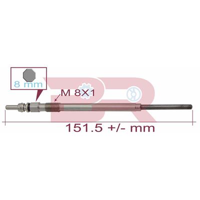  BRM1992 BOTTO RICAMBI Свеча накаливания