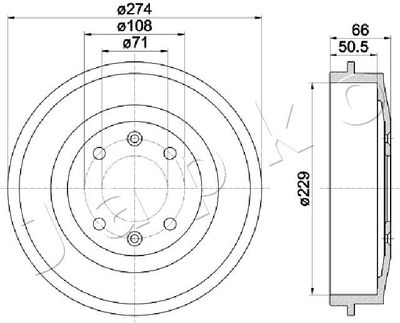  560600 JAPKO Тормозной барабан