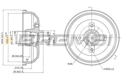  CR5135 BREMSI Тормозной барабан