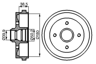  0986477002 BOSCH Тормозной барабан