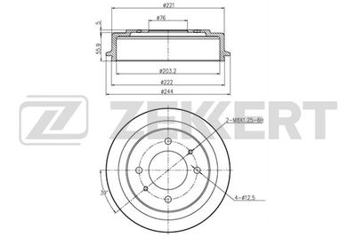  BS5523 ZEKKERT Тормозной барабан