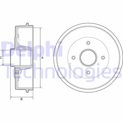  BF538 DELPHI Тормозной барабан