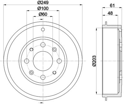  MBD255 MINTEX Тормозной барабан