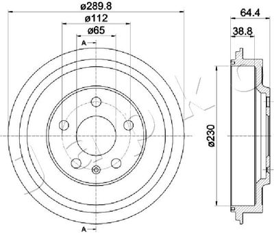  560911 JAPKO Тормозной барабан