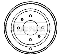 BBR7132 BORG & BECK Тормозной барабан