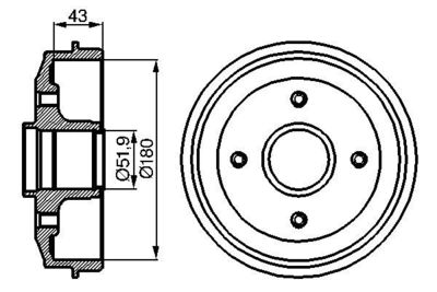  0986477020 BOSCH Тормозной барабан