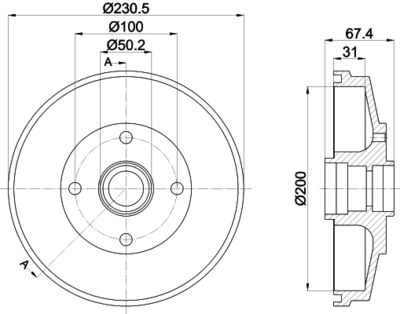  MBD313 MINTEX Тормозной барабан