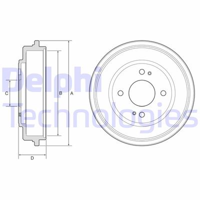  BF606 DELPHI Тормозной барабан