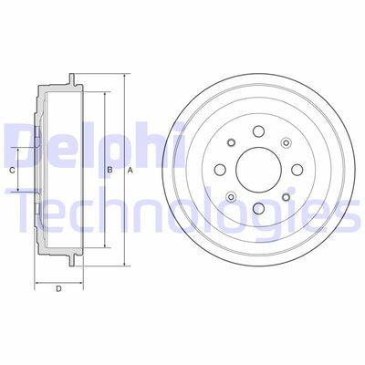  BF619 DELPHI Тормозной барабан