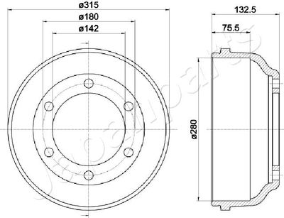  TA0318 JAPANPARTS Тормозной барабан