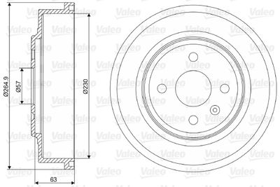  237110 VALEO Тормозной барабан