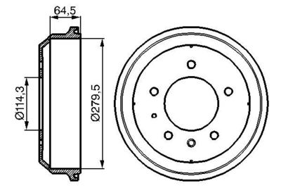  0986477093 BOSCH Тормозной барабан