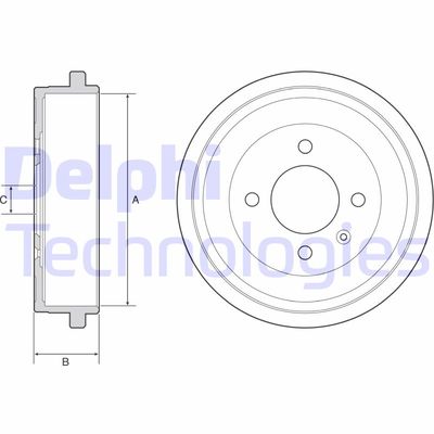  BF549 DELPHI Тормозной барабан