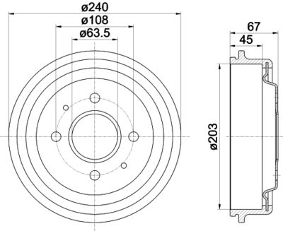  MBD132 MINTEX Тормозной барабан