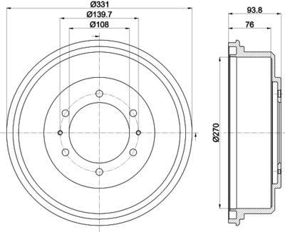  MBD371 MINTEX Тормозной барабан