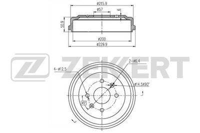  BS5454 ZEKKERT Тормозной барабан