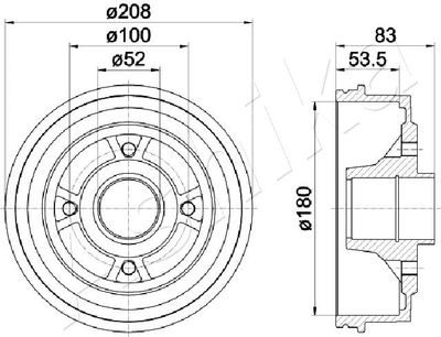  56000709 ASHIKA Тормозной барабан