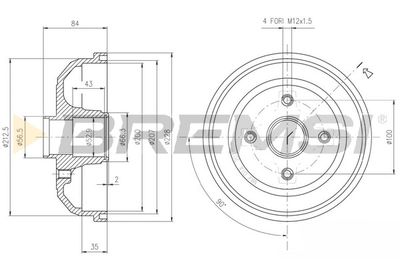  CR5600 BREMSI Тормозной барабан