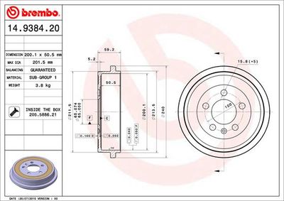  BT1156 BRECO Тормозной барабан