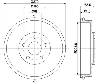  MBD282 MINTEX Тормозной барабан