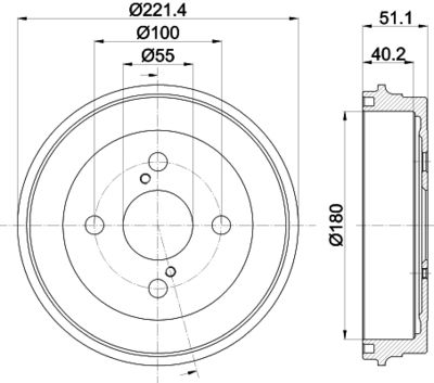  MBD393 MINTEX Тормозной барабан