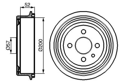  0986477018 BOSCH Тормозной барабан