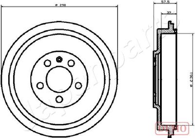  TA0906C JAPANPARTS Тормозной барабан