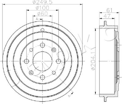  560606 JAPKO Тормозной барабан