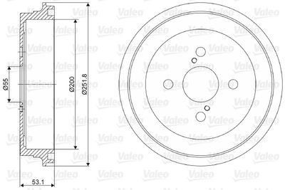  237057 VALEO Тормозной барабан